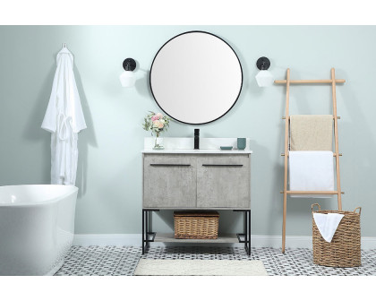 Elegant Bathroom Vanity - Concrete Gray (VF42536MCG-BS)