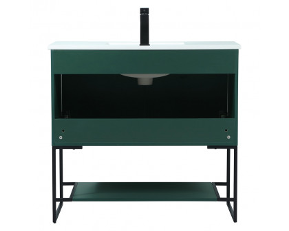 Elegant Bathroom Vanity - Green (VF42536MGN)