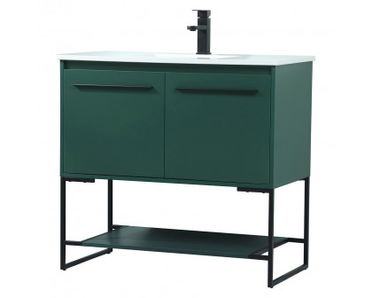 Elegant Bathroom Vanity - Green (VF42536MGN)