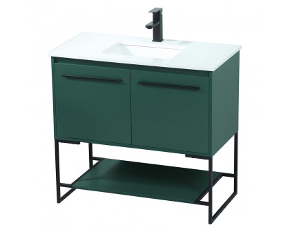 Elegant Bathroom Vanity - Green (VF42536MGN)