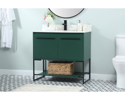 Elegant Bathroom Vanity - Green (VF42536MGN-BS)