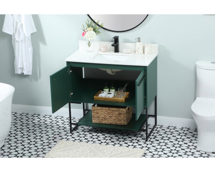 Elegant Bathroom Vanity - Green (VF42536MGN-BS)