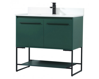 Elegant Bathroom Vanity - Green (VF42536MGN-BS)