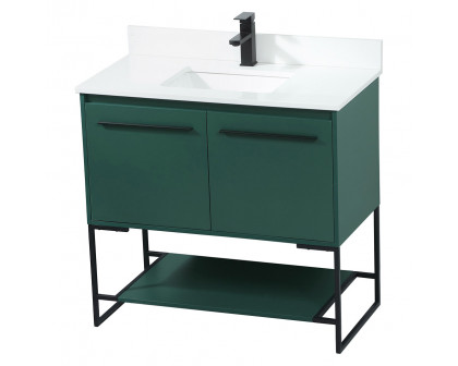 Elegant Bathroom Vanity - Green (VF42536MGN-BS)