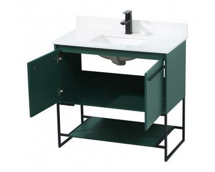 Elegant Bathroom Vanity - Green (VF42536MGN-BS)