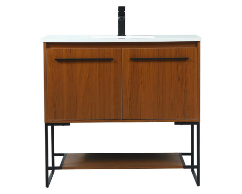 Elegant Bathroom Vanity - Teak (VF42536MTK)