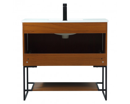 Elegant Bathroom Vanity - Teak (VF42536MTK)