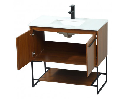 Elegant Bathroom Vanity - Teak (VF42536MTK)