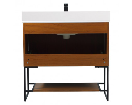 Elegant Bathroom Vanity - Teak (VF42536MTK-BS)