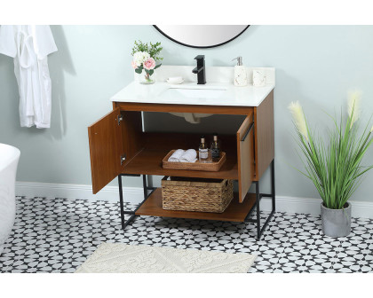 Elegant Bathroom Vanity - Teak (VF42536MTK-BS)