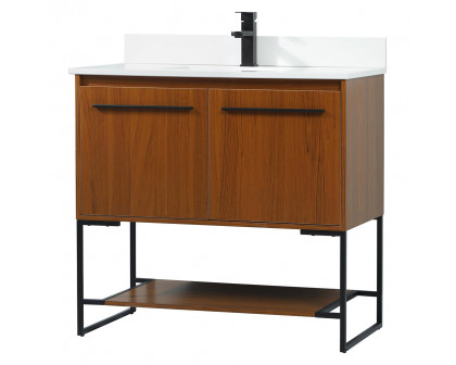 Elegant Bathroom Vanity - Teak (VF42536MTK-BS)