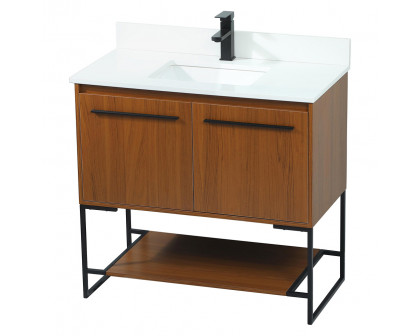 Elegant Bathroom Vanity - Teak (VF42536MTK-BS)