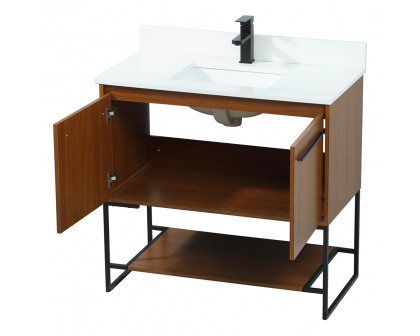 Elegant Bathroom Vanity - Teak (VF42536MTK-BS)