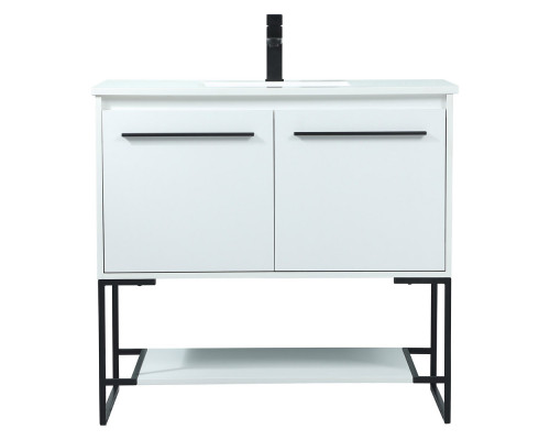 Elegant Bathroom Vanity - White (VF42536MWH)