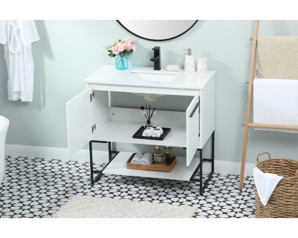 Elegant Bathroom Vanity - White (VF42536MWH)