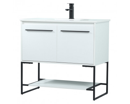 Elegant Bathroom Vanity - White (VF42536MWH)