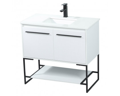 Elegant Bathroom Vanity - White (VF42536MWH)