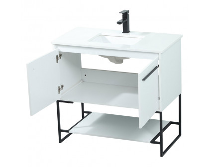 Elegant Bathroom Vanity - White (VF42536MWH)