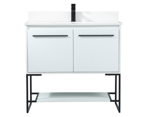 Elegant Bathroom Vanity - White (VF42536MWH-BS)