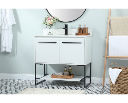 Elegant Bathroom Vanity - White (VF42536MWH-BS)