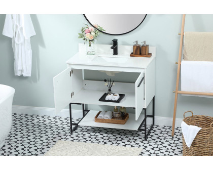 Elegant Bathroom Vanity - White (VF42536MWH-BS)