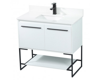 Elegant Bathroom Vanity - White (VF42536MWH-BS)