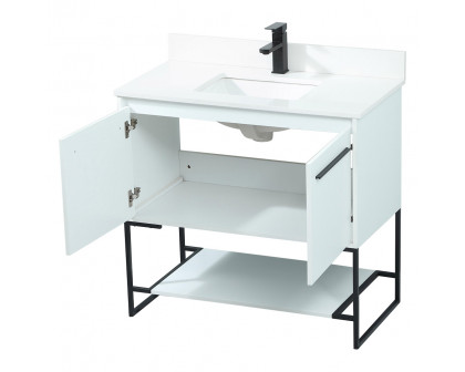 Elegant Bathroom Vanity - White (VF42536MWH-BS)