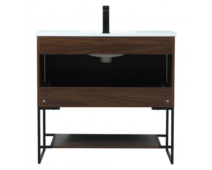 Elegant Bathroom Vanity - Walnut (VF42536MWT)