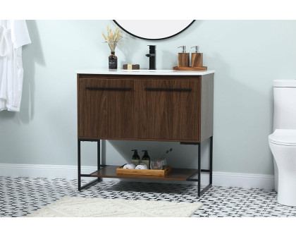 Elegant Bathroom Vanity - Walnut (VF42536MWT)