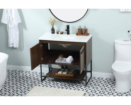 Elegant Bathroom Vanity - Walnut (VF42536MWT)