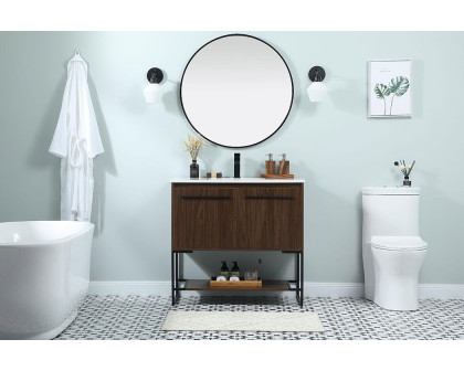 Elegant Bathroom Vanity - Walnut (VF42536MWT)