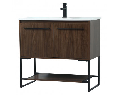 Elegant Bathroom Vanity - Walnut (VF42536MWT)