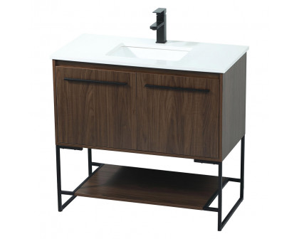 Elegant Bathroom Vanity - Walnut (VF42536MWT)