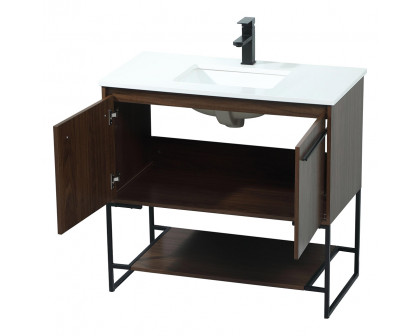 Elegant Bathroom Vanity - Walnut (VF42536MWT)