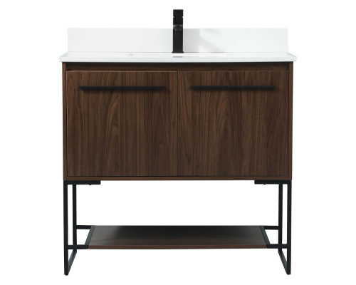 Elegant Bathroom Vanity - Walnut (VF42536MWT-BS)