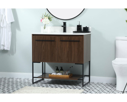 Elegant Bathroom Vanity - Walnut (VF42536MWT-BS)