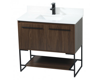 Elegant Bathroom Vanity - Walnut (VF42536MWT-BS)