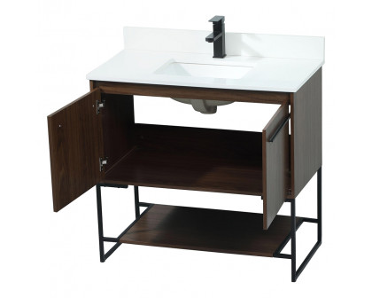 Elegant Bathroom Vanity - Walnut (VF42536MWT-BS)