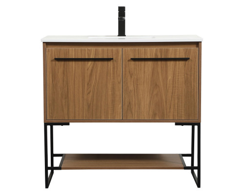 Elegant Bathroom Vanity - Walnut Brown (VF42536WB)