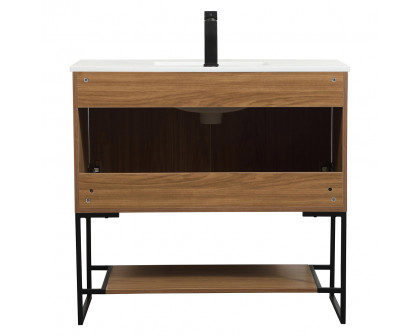 Elegant Bathroom Vanity - Walnut Brown (VF42536WB)