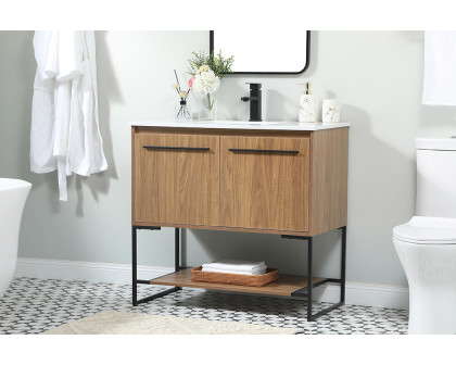 Elegant Bathroom Vanity - Walnut Brown (VF42536WB)