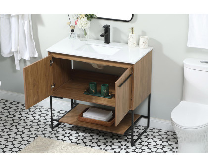 Elegant Bathroom Vanity - Walnut Brown (VF42536WB)