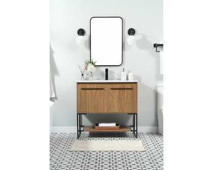 Elegant Bathroom Vanity - Walnut Brown (VF42536WB)