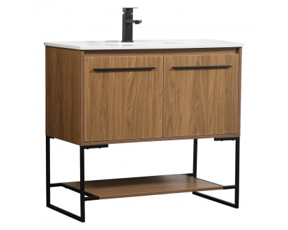 Elegant Bathroom Vanity - Walnut Brown (VF42536WB)