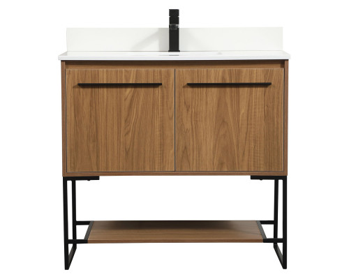 Elegant Bathroom Vanity - Walnut Brown (VF42536WB-BS)