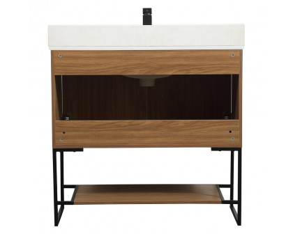 Elegant Bathroom Vanity - Walnut Brown (VF42536WB-BS)