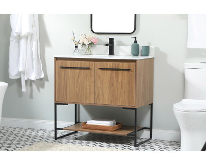 Elegant Bathroom Vanity - Walnut Brown (VF42536WB-BS)