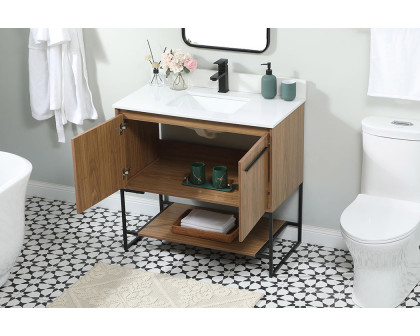 Elegant Bathroom Vanity - Walnut Brown (VF42536WB-BS)