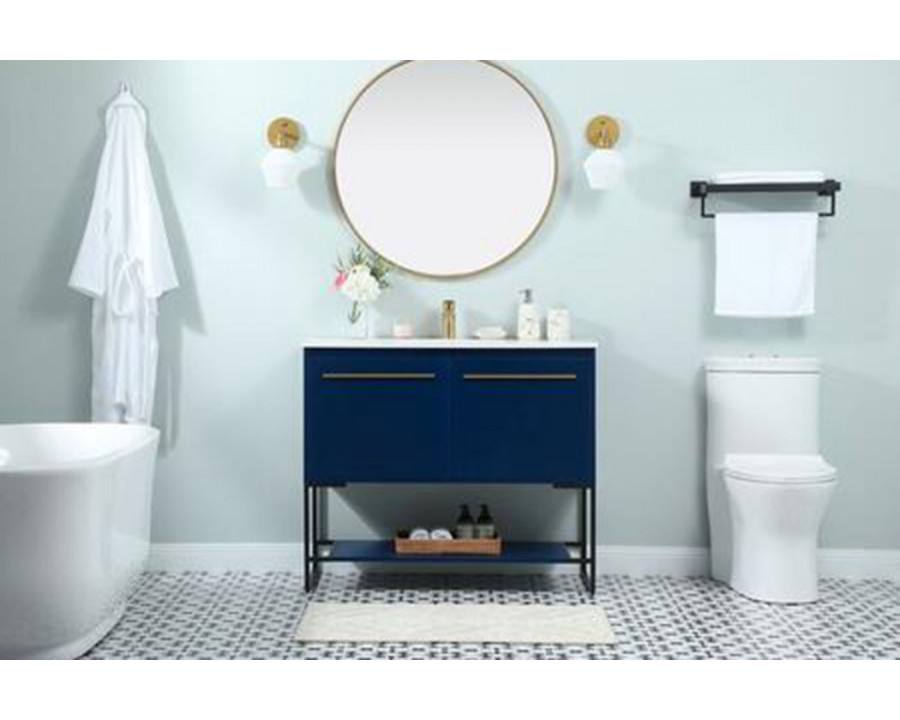 Elegant Bathroom Vanity - Blue (VF42540MBL)