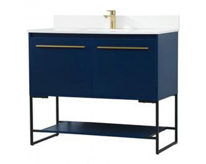 Elegant Bathroom Vanity - Blue (VF42540MBL)